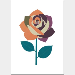 beautiful geometric rose Posters and Art